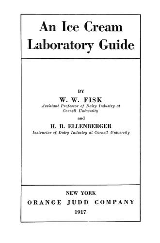 Cover for An ice cream laboratory guide