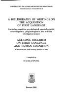 Cover for A bibliography of writings on the acquisition of first language