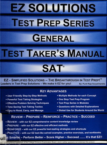 Cover for EZ Solutions Test Prep Series General Test Taker's Manual SAT