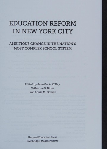 Cover for Education reform in New York City