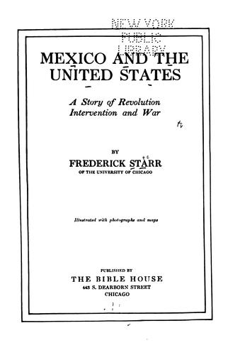 Cover for Mexico and the United States