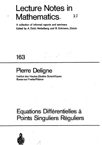 Cover for Équations différentielles à points singuliers réguliers.