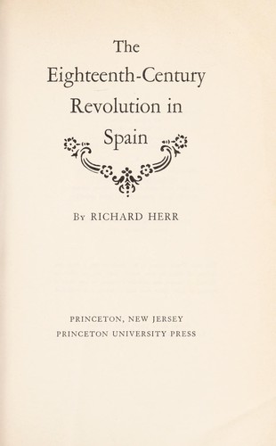 Cover for The eighteenth-century revolution in Spain