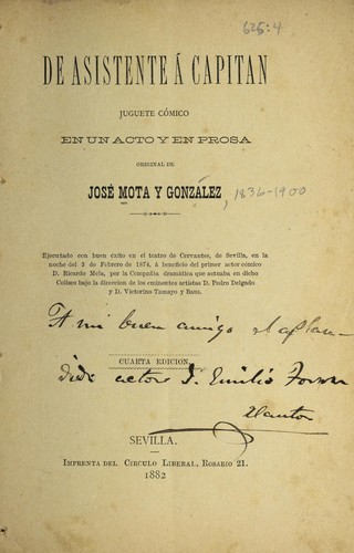 Cover for De asistente á capitan