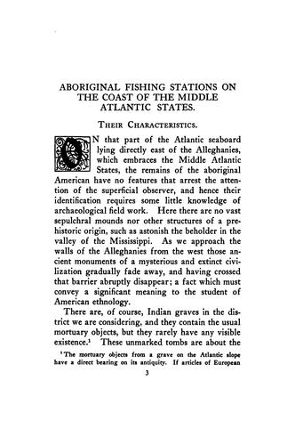 Cover for Aboriginal fishing stations on the coast of the middle Atlantic states