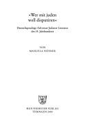 Cover for "Wer mit juden well disputiren"