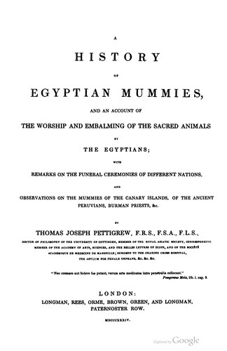 Cover for A history of Egyptian mummies