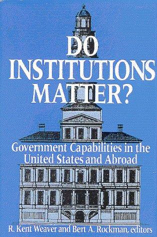 Cover for Do institutions matter?
