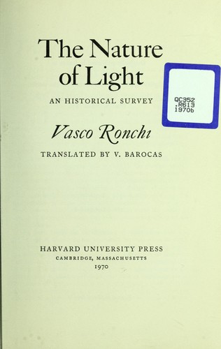 Cover for The nature of light