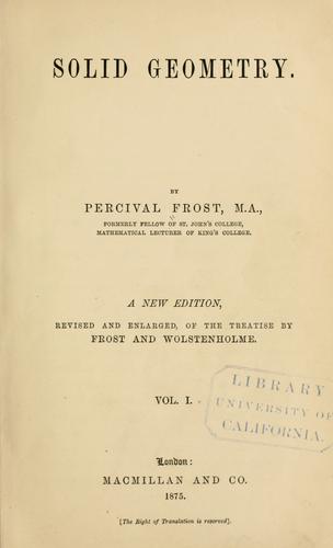 Cover for Solid geometry