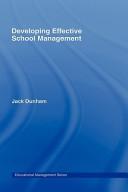 Cover for Developing effective school management