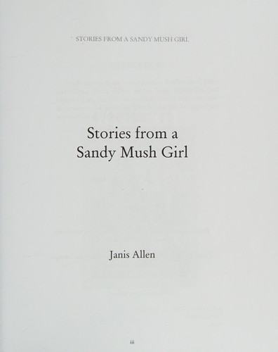 Cover for Stories from a Sandy Mush girl