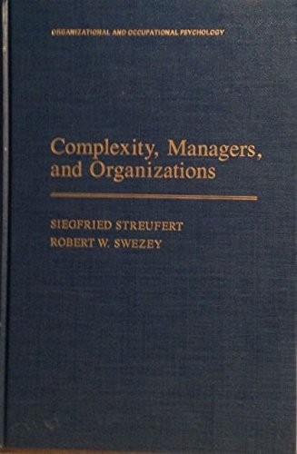 Cover for Complexity, managers, and organizations