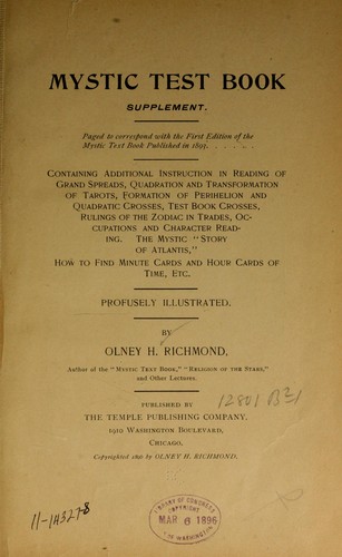 Cover for The mystic test book