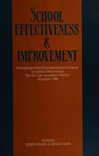 Cover for School Effectiveness and Improvement