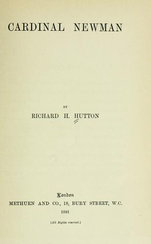 Cover for Cardinal Newman