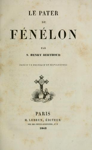 Cover for Le pater de Fénélon