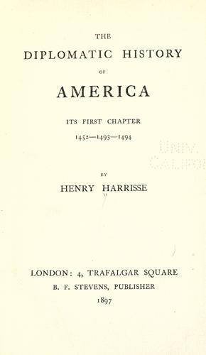 Cover for The diplomatic history of America