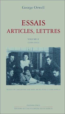 Cover for Essais, articles, lettres, tome 2