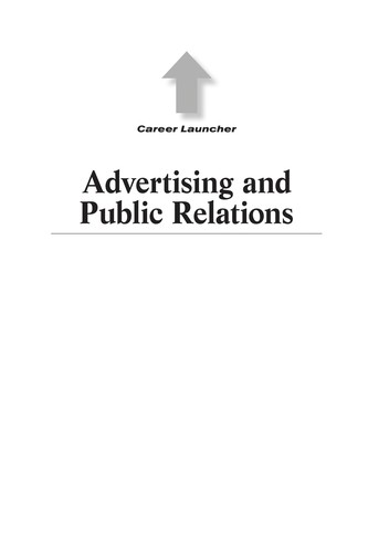 Cover for Advertising and public relations