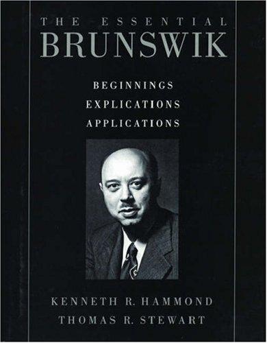 Cover for The essential Brunswik