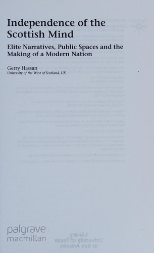 Cover for Independence of the Scottish mind
