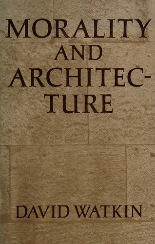 Cover for Morality and architecture