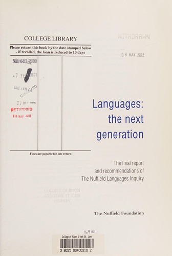 Cover for Languages