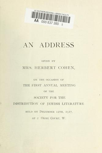 Cover for address