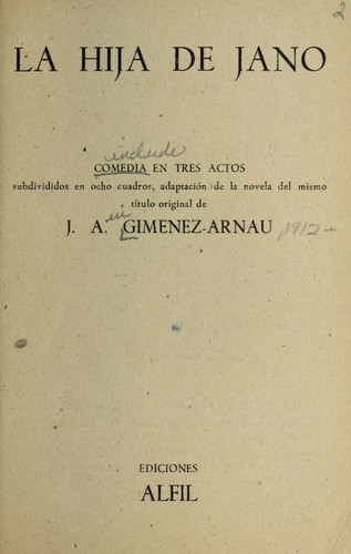 Cover for La hija de Jano