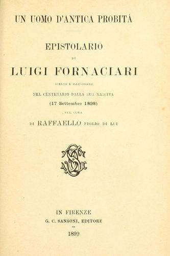 Cover for Un uomo d'antica probità
