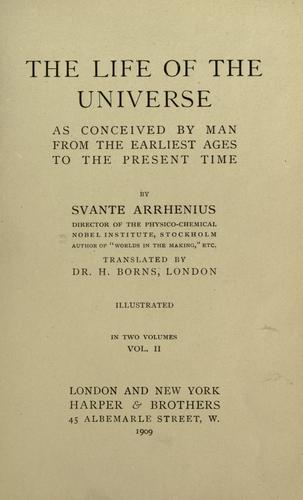 Cover for The life of the universe