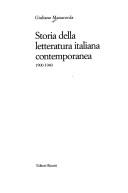 Cover for Storia della letteratura italiana contemporanea