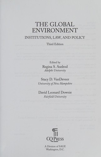 Cover for The global environment