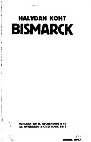 Cover for Bismarck, statsmanden