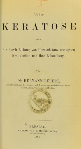 Cover for Ueber Keratose