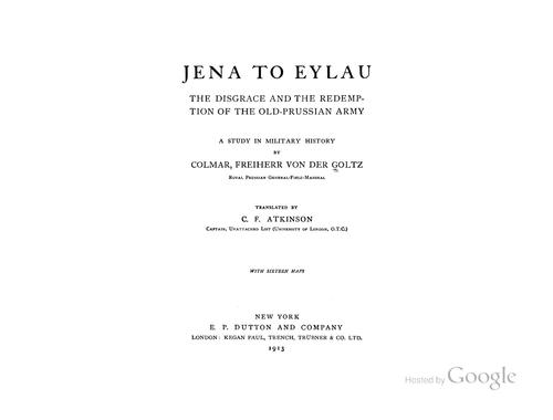 Cover for Jena to Eylau
