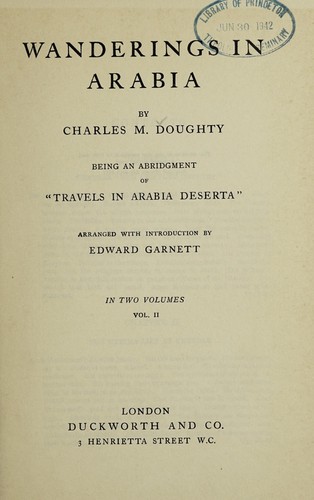 Cover for Wanderings in Arabia