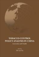 Cover for Tobacco Control Policy Analyses in China
