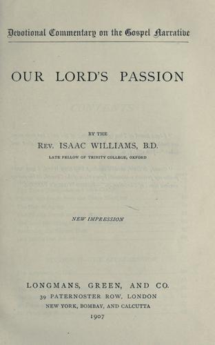 Cover for Lord's passion