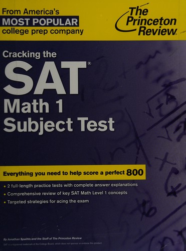Cover for Cracking the SAT math 1 subject test