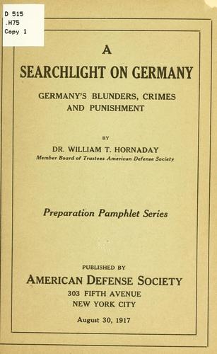 Cover for A searchlight on Germany