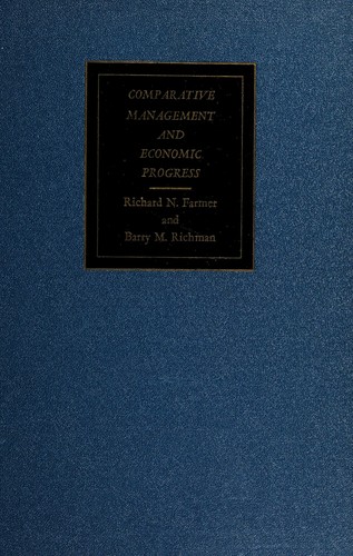 Cover for Comparative management and economic progress