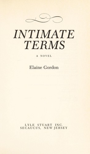 Cover for Intimate terms