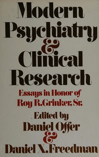 Cover for Modern psychiatry and clinical research