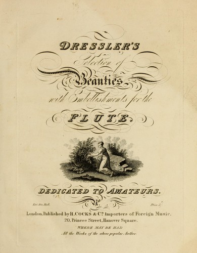 Cover for Dressler's selection of beauties with embellishments for the flute