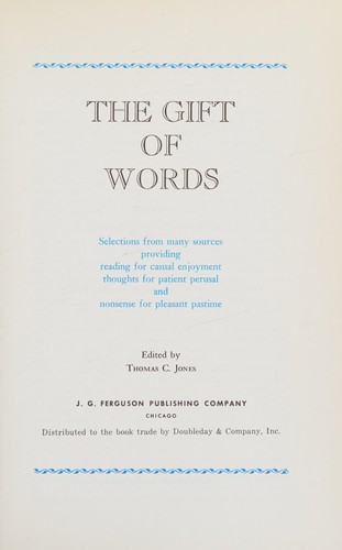 Cover for The gift of words
