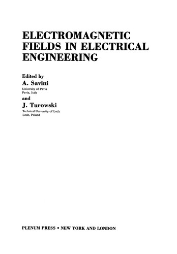 Cover for Electromagnetic Fields in Electrical Engineering
