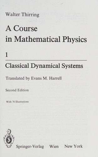 Cover for A course in mathematical physics