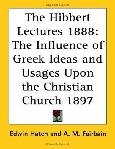 Cover for The Hibbert Lectures 1888